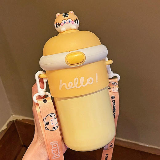 【小团子玻璃杯！DIY颜色随机搭配】学生斜挎超萌玻璃杯子吸管杯ins风女生高颜值小团子水杯，大敞口设计，方便倒入各种饮品。 商品图8