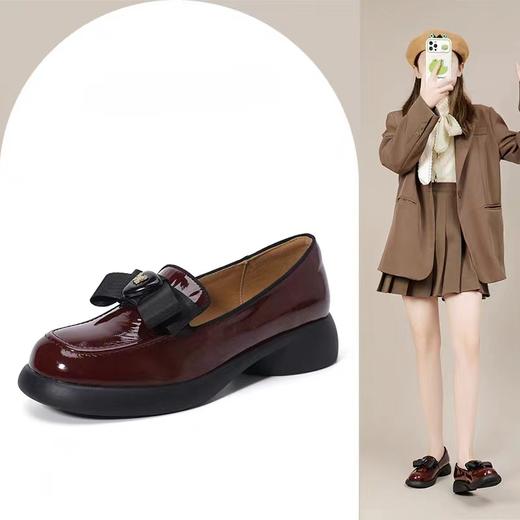 欧罗巴单鞋女新款春季小皮鞋百搭简约英伦风舒适复古防滑女鞋 商品图4