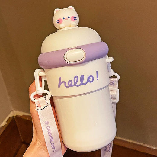 【小团子玻璃杯！DIY颜色随机搭配】学生斜挎超萌玻璃杯子吸管杯ins风女生高颜值小团子水杯，大敞口设计，方便倒入各种饮品。 商品图6