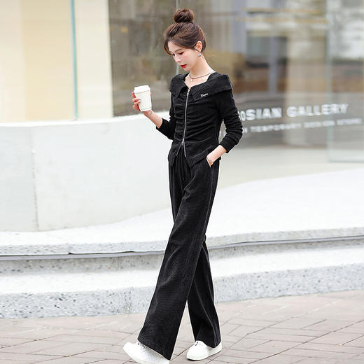 时尚休闲，春季新款舒适修身两件套HR-ASLZ9613 商品图6