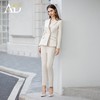 AD前台工作装女高端职场工作服2024新款接拼浅色西装外套经理正装 商品缩略图3