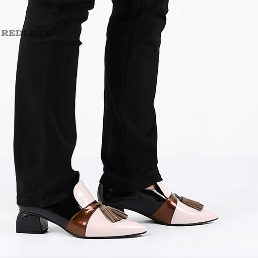 #限时特价#西班牙原产时尚舒适女款时装鞋黑色拼接米白色 商品图12