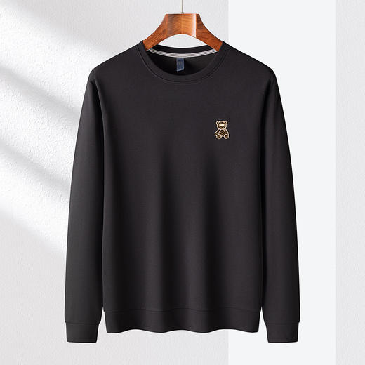 【多色可选 弹力舒适】罗蒙春秋男装卫衣时尚潮流绣花卫衣男士休闲百搭圆领卫衣长袖T恤男 商品图7