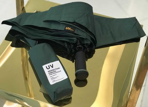 优品堂【皎洁】五折特制手柄纯色黑胶防紫外线伞 商品图12