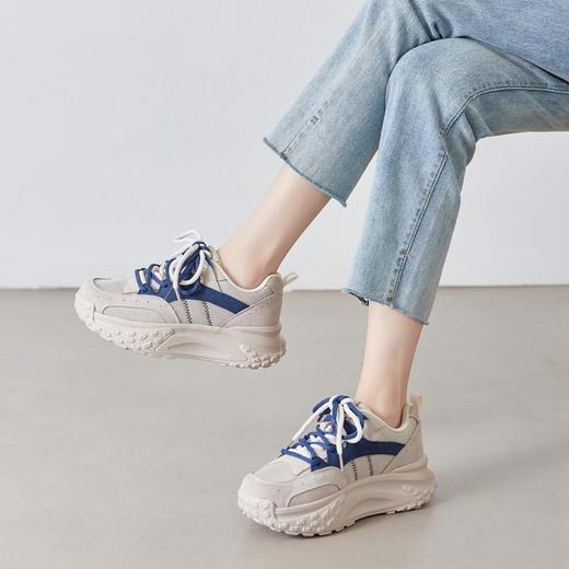 ZHR则则休闲运动鞋女2024新款春季厚底舒适女鞋百搭轻便老爹鞋 商品图1