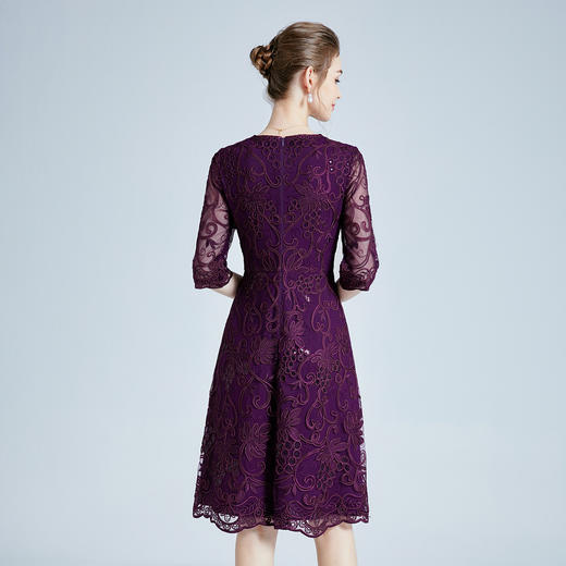 上海旗袍厂DNO连衣裙2024高端宴会旗袍连衣群4BA9019-1 商品图3