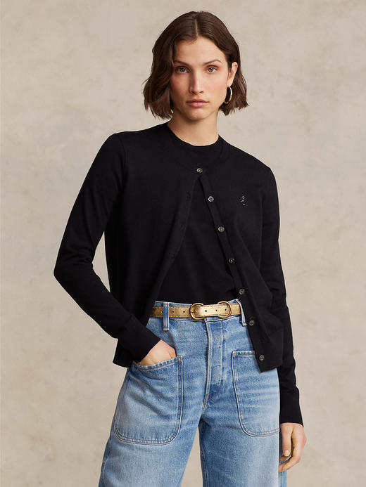 小马标  2024春季新款 女士经典纯色 宽松针织开衫 8色 PT-1161 商品图0