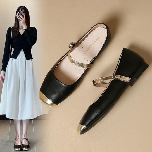 ZHR则则玛丽珍鞋2024新款时尚休闲百搭小香风单鞋气质小皮鞋女鞋 商品图0
