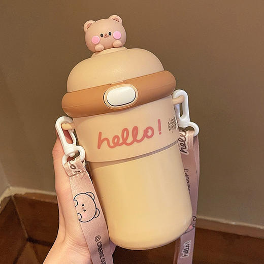 【小团子玻璃杯！DIY颜色随机搭配】学生斜挎超萌玻璃杯子吸管杯ins风女生高颜值小团子水杯，大敞口设计，方便倒入各种饮品。 商品图7