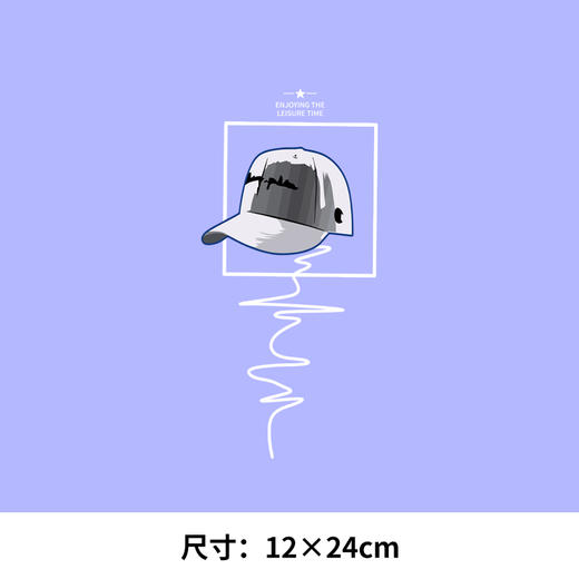 热转印几何方框帽子线条字母图案印花贴A级过粉白墨胶印烫画贴 商品图2