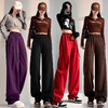 【美式香蕉裤】春夏季新款阔腿运动裤女高腰直筒阔腿遮胯显瘦拖地休闲裤 商品缩略图0