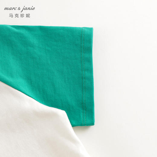 马克珍妮男童小鳄鱼撞色插肩短袖T恤儿童纯棉上衣夏装新款240395 商品图4