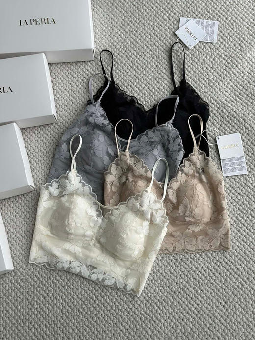 62-4 LP新款 蕾丝吊带背心 有弹力 法式兔耳朵 可调节细肩带 炒鸡舒适 商品图6