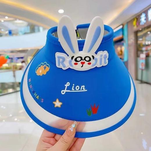 夏季【儿童帽防紫外线防晒帽 可爱卡通小兔子遮阳帽】彩色大帽檐 空顶帽 商品图8