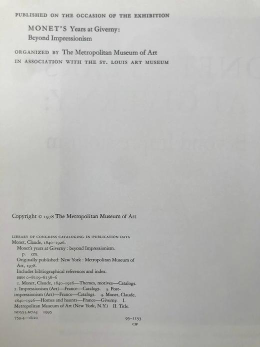 莫奈在吉维尼的岁月（1995） 115幅插图（81幅彩色）含拉页插图 精装16开 商品图4