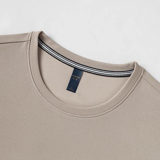 【肌理提花 多色】罗蒙春秋男装卫衣贴布假口袋卫衣男士舒适休闲百搭圆领长袖t恤男 商品图7