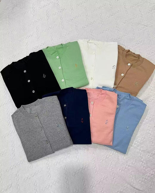 小马标  2024春季新款 女士经典纯色 宽松针织开衫 8色 PT-1161 商品图14