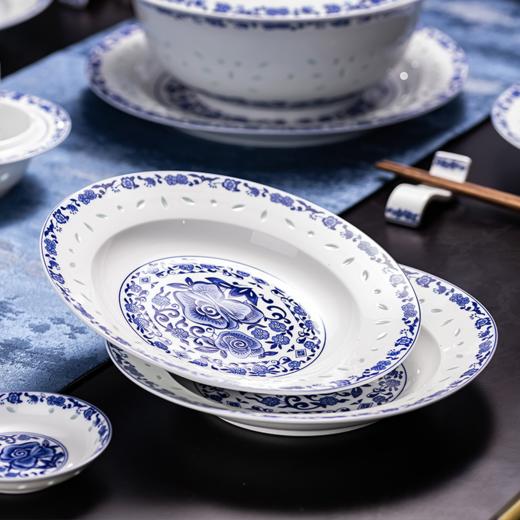畅销经典 饮食伴侣 | 富玉陶瓷 青花玲珑瓷 梅樱系列餐具釉中彩 商品图4