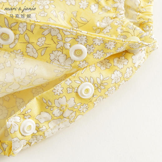 【A类】马克珍妮女宝宝夏日繁花泡泡袖连体衣婴儿哈衣夏装240709 商品图4