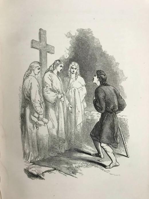 约19世纪中早期 班扬《天路历程》 约10余幅版画插图 漆布精装36开 商品图6