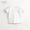 马克珍妮女童缤纷夏日花边弹力短袖T恤儿童上衣夏装新款240716 商品缩略图1