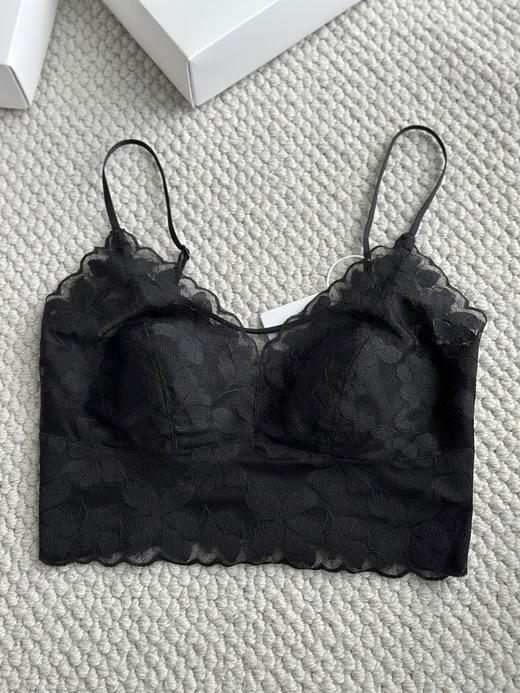 62-4 LP新款 蕾丝吊带背心 有弹力 法式兔耳朵 可调节细肩带 炒鸡舒适 商品图11