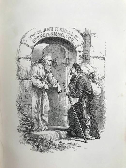 约19世纪中早期 班扬《天路历程》 约10余幅版画插图 漆布精装36开 商品图5