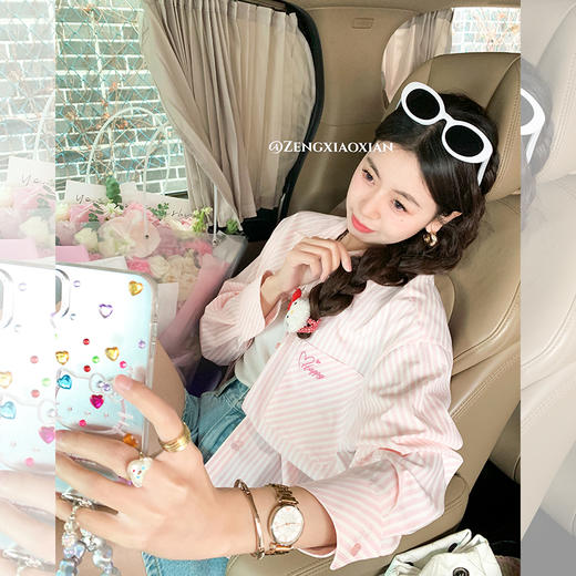 <曾小咸推荐> 【条纹舞曲】粉色条纹衬衫 商品图4