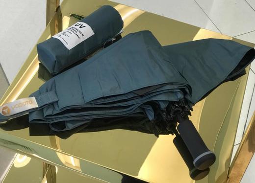 优品堂【皎洁】五折特制手柄纯色黑胶防紫外线伞 商品图8