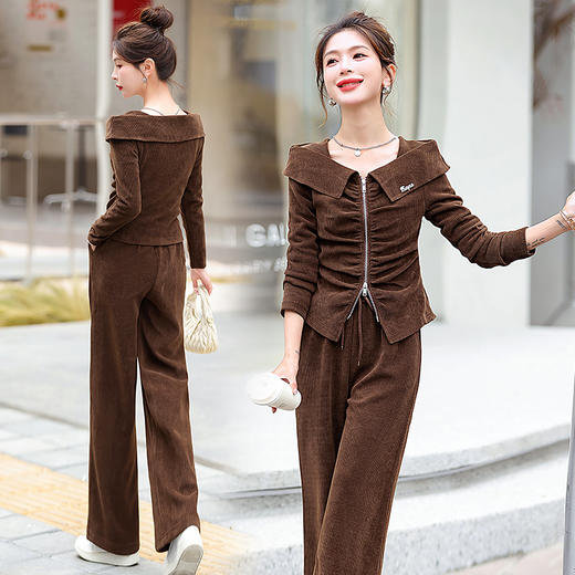 时尚休闲，春季新款舒适修身两件套HR-ASLZ9613 商品图0