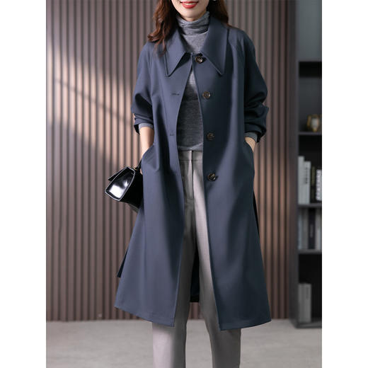 流行高级感风衣外套女中长款2024春秋新款韩版宽松显瘦大衣 商品图4