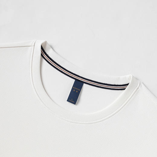 【肌理提花】罗蒙春季男装卫衣贴布字母印花卫衣男士舒适休闲百搭圆领长袖t恤男 商品图5