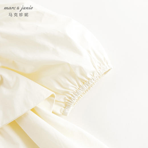 马克珍妮女童泡泡袖大蝴蝶结衬衫儿童纯棉衬衣上衣夏装新款240701 商品图4