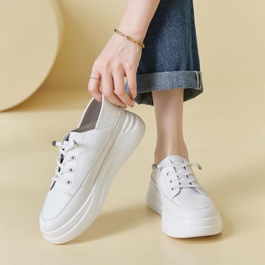 优选丨ZHR经典小白鞋女 春季新款 厚底韩版板鞋时尚休闲鞋子百搭女鞋 商品图2