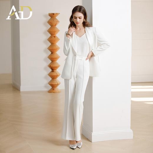 AD高端醋酸正装女新中式西服2024新款职业装气质女神范微喇裤套装 商品图4