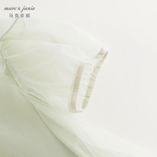 马克珍妮女童新中式刺绣云肩网纱连衣裙儿童裙子夏装新款240698 商品图4
