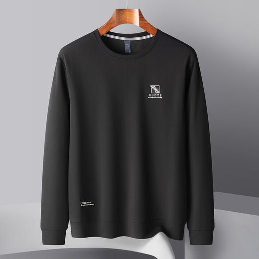 罗蒙春秋男装卫衣时尚绣花卫衣男士休闲百搭圆领长袖t恤男 商品图8