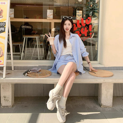 <曾小咸推荐> 【青春派对】衬衫+短裙 套装 商品图3