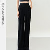 FUYAO扶摇 黑色阔腿裤女2024年春季新款高腰宽松垂感新中式直筒裤 商品缩略图3