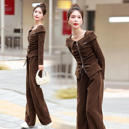 时尚休闲，春季新款舒适修身两件套HR-ASLZ9613 商品图2