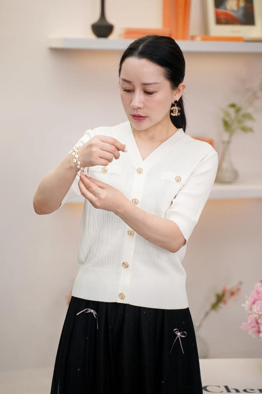 【小香风针织T】臣禾套头上衣9241050193【金猪甄选】 商品图4