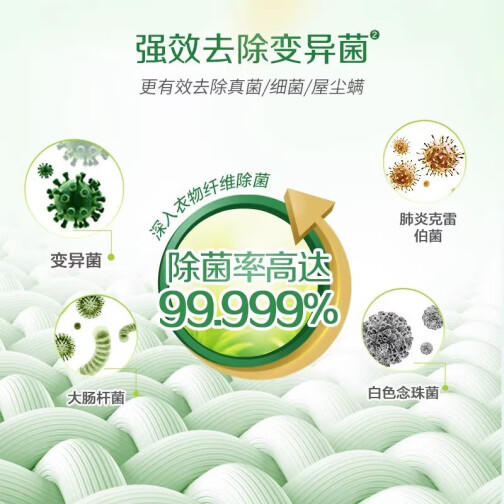 立白 卫仕衣物除菌液（清翠茶园）1.5L 含天然茶树油精华 商品图3