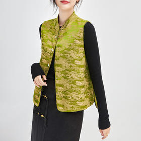 新中式古典韵味，双面可穿提花缎高质感马甲外套WLZD-2405203