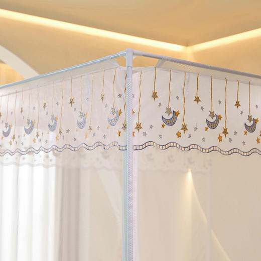 自然醒母婴级床帘蚊帐家用卧室遮光防摔一体式高级坐床2301HH 商品图10