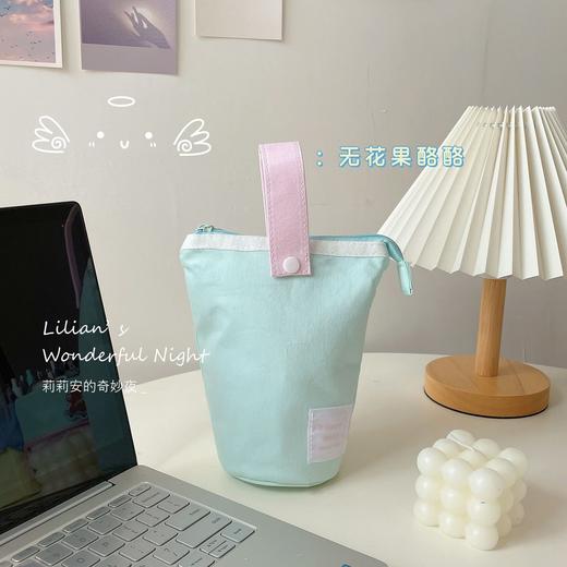 莉莉安马卡龙色笔袋韩版高颜值百搭收纳袋学生大容量多功能文具盒 商品图8