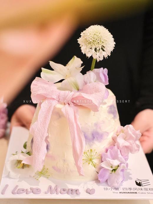 粉蝴蝶鲜花蛋糕（表面鲜花不可食用） 商品图3