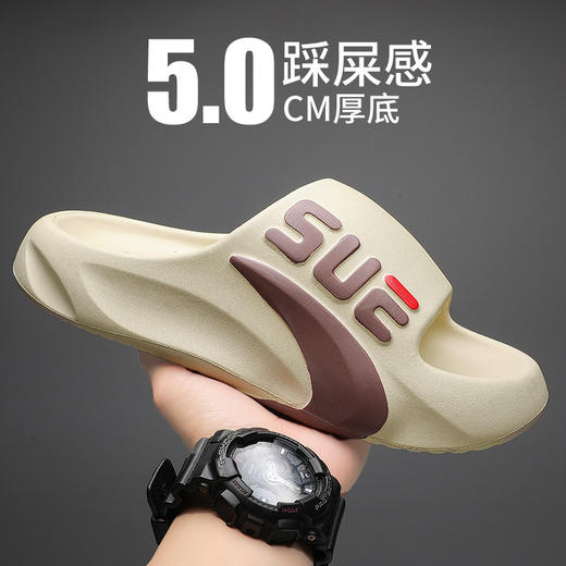 服饰鞋包-新款EVA男士厚底踩屎感凉拖鞋 商品图6