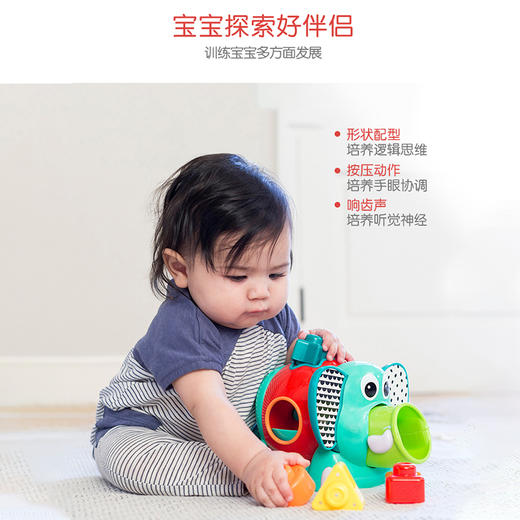 美国 婴蒂诺（infantino）大象配对积木 商品图1