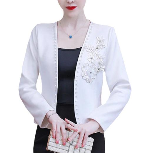 收腰小西装短外套春款中年妈妈外搭开衫配旗袍裙子HY-23-8-7 商品图4