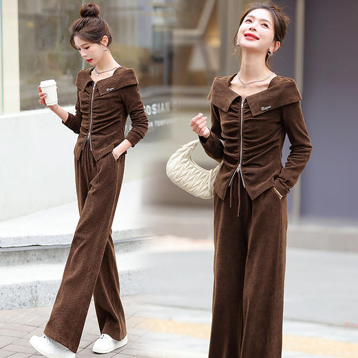 时尚休闲，春季新款舒适修身两件套HR-ASLZ9613 商品图4